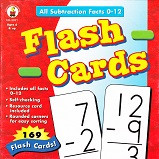 All Subtraction Facts 0-12 Flash Cards