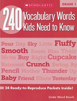 240 Vocabulary Words Kids Need to Know, Grade 1