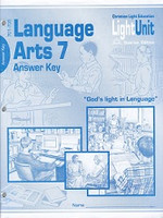 Language Arts 7, LightUnits 701-710, Sunrise Ed. 2 Keys