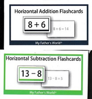 MFW Horizontal Addition, Subtraction Flash Cards