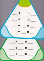 Triangle Write On, Wipe Off Add-Subtract, Multiply-Divide