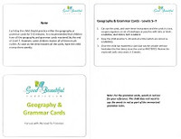 Good and the Beautiful Geography & Grammar Cards