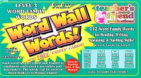 Word Wall Words, Level 3 Word Family Words