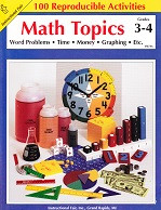 Math Topics, Grades 3-4, 100 reproducible activities