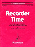 Recorder Time, beginning method; soprano, Book One