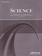 Science 7: Order & Design, Test Key