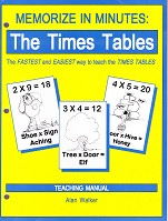 Memorize in Minutes: The Times Tables, Teaching Manual