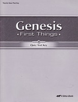 Bible 12: Genesis--First Things Quiz-Test Key