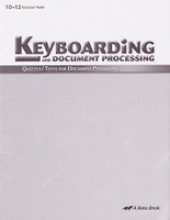 Keyboarding and Document Processing 10-12, Quiz-Test Set