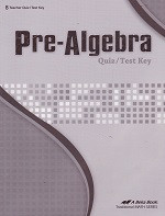 Pre-Algebra 8, 3d ed., Quiz-Test Key