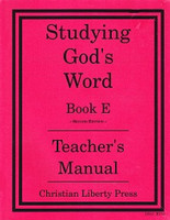Studying God's Word E (4), 2d ed., Teacher Manual
