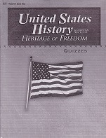 United States History 11: Heritage of Freedom, Quiz Key