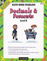 Decimals & Percents, Level B, Math Word Problems