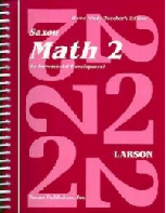 Saxon Math 2, Home Study Teacher Edition