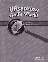 Observing God's World 6, Quiz-Worksheet Key