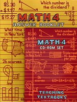 Teaching Textbooks Math 4 CD-Roms & Answer Booklet Set