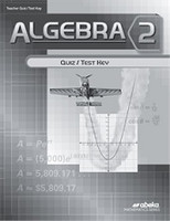 Algebra 2 (10), Quiz/Test Key