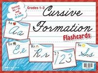 Cursive Formation 1-2 Flashcards Aa-Zz and 0-10 Set