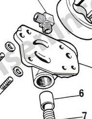 Oil Pump Plate, remote filter used