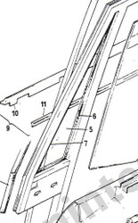 72399 Vent Glass Seal Forward/bottom-Long