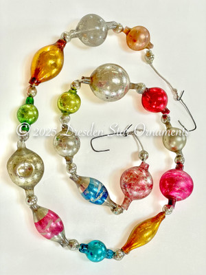 Victorian Glass Bead Garland Made with Antique Beads – 2 Ft length BV25008