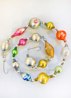  Reserved for Yuliya - Victorian Glass Bead Garland Made with Antique Beads – 2 Ft length YP011420B