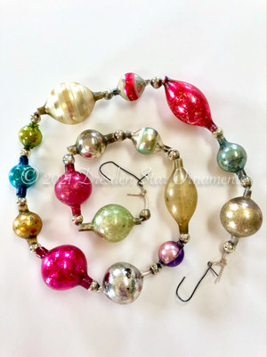 Reserved for Vivian - Victorian Glass Bead Garland Made with Antique Beads – 2 Ft length VZ062521A