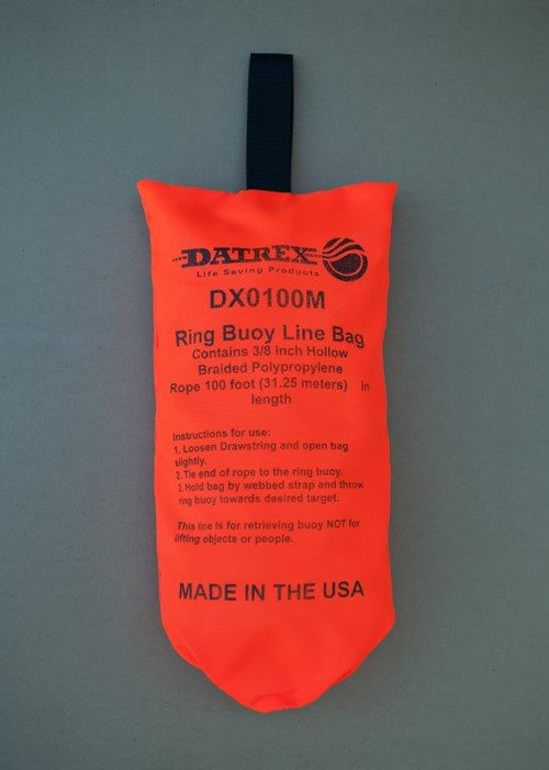 Datrex SOLAS Lifering 100' Throw Rope and Bag
