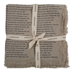 North American Oysters Napkins, Natural, set of 4