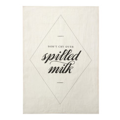 Spilled Milk Pure Linen Tea Towel