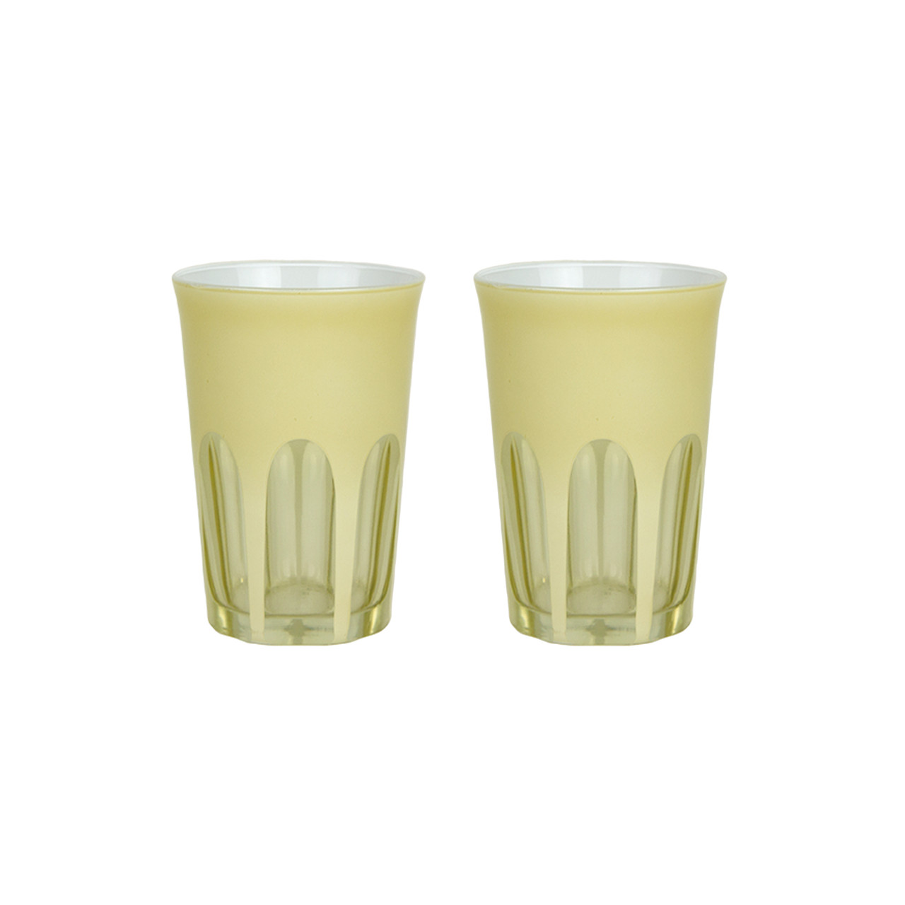 Rialto Glass Tumbler Set/2, Crème - SIR/MADAM