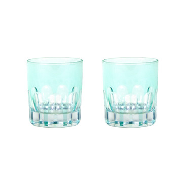 Rialto Glass Old Fashion Set/2, Menthe