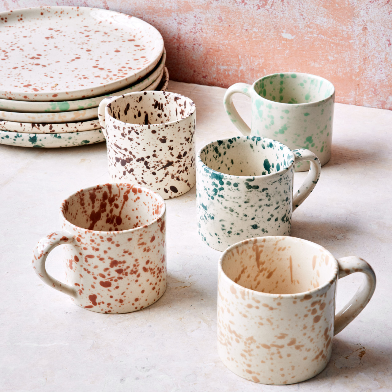 Splatterware Mugs Set of 4 Terra SIR MADAM