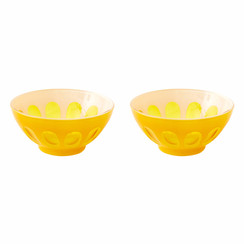 Rialto Glass Bowl Set/2, Saffron