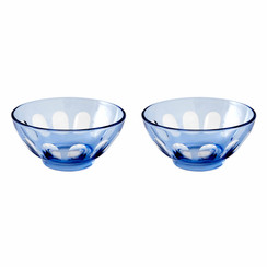 Rialto Glass Bowl Set/2, Thistle