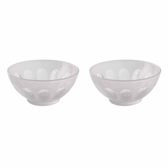 Rialto Glass Bowl Set/2, Opal