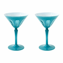 Rialto Glass Martini Set/2, Teala