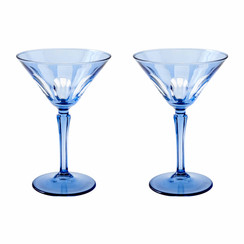 Rialto Glass Martini Set/2, Thistle