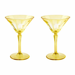 Rialto Glass Martini Set/2, Limoncello