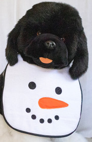 Snowman Face Drool Bib