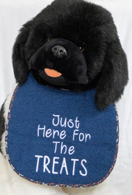 Just Here For The Treats Dog Drool Bib Special Order