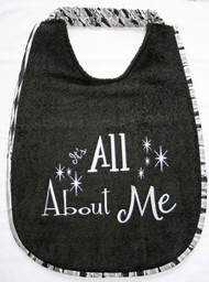 black terry dog drool bib