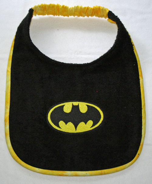 Black terry drool bib