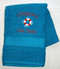 turquoise terry embroidered bath towel
