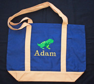 Tote bag with dinosaur