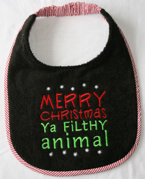 black terry drool bib