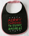 black terry drool bib