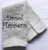 Drool Happens Light Gray Drool Towel