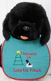 Newf Believe In Santa Paws Dog Drool Bib