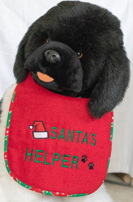 Santa's Helper Dog Drool Bib